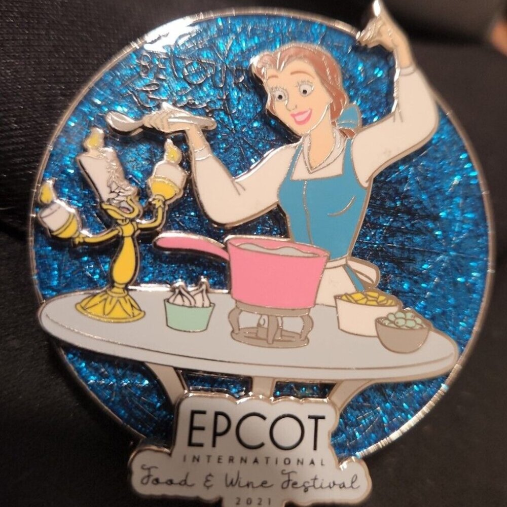 Disney Pin Beauty & The Beast Princess Belle Lumiere Epcot Food Wine 2021 00050